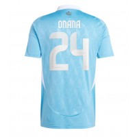 Maglia Calcio Belgio Amadou Onana #24 Seconda Divisa Europei 2024 Manica Corta